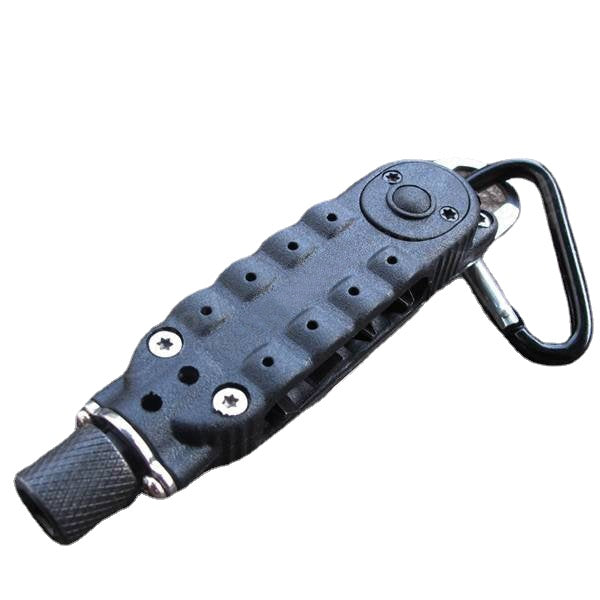 EDC Multifunctional Climbing Carabiner Paracord Buckle Screwdriver Flashlight Wrench Tool