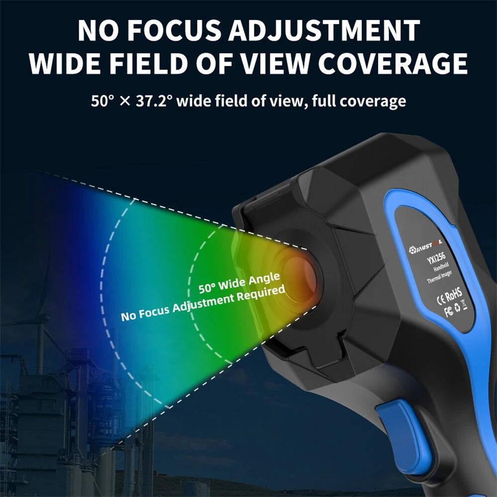 GreenZech Industrial 256-X | 256x192 HD Thermal Imaging Camera | 25Hz Professional Handheld Infrared Station with Dual-Light Fusion