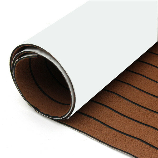 2500x1000x6mm EVA Foam Brown With Black Line Teak Sheet Boat Yacht Synthetic Teak