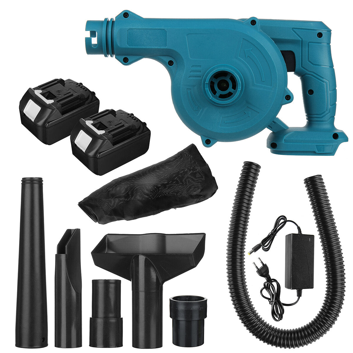 2000W 18000RPM Handheld Cordless Electric Air Blower Variable Speed Leaf Blower EU Plug