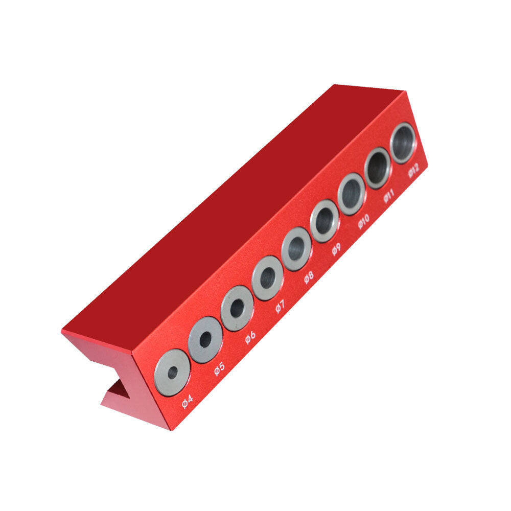 Aluminum Alloy Pocket Hole Doweling Jig for Woodworking, Semi-Automatic Drill Guide with 4-12mm Bushings