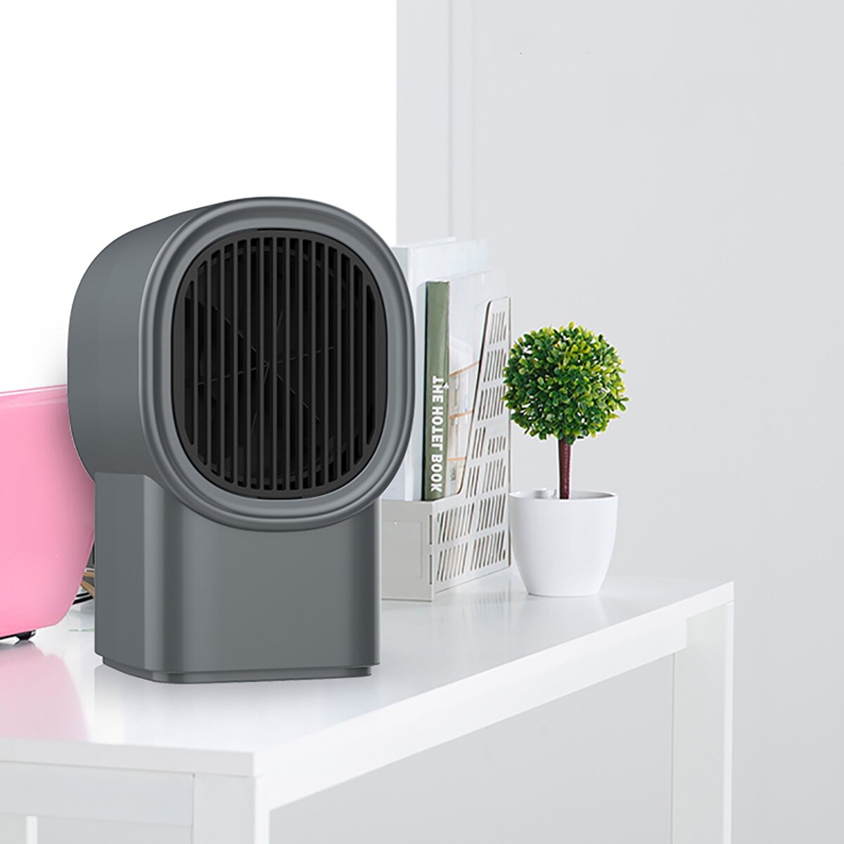 400W Mini Electric Space Heater - Fast Winter Air Warmer Plug-In