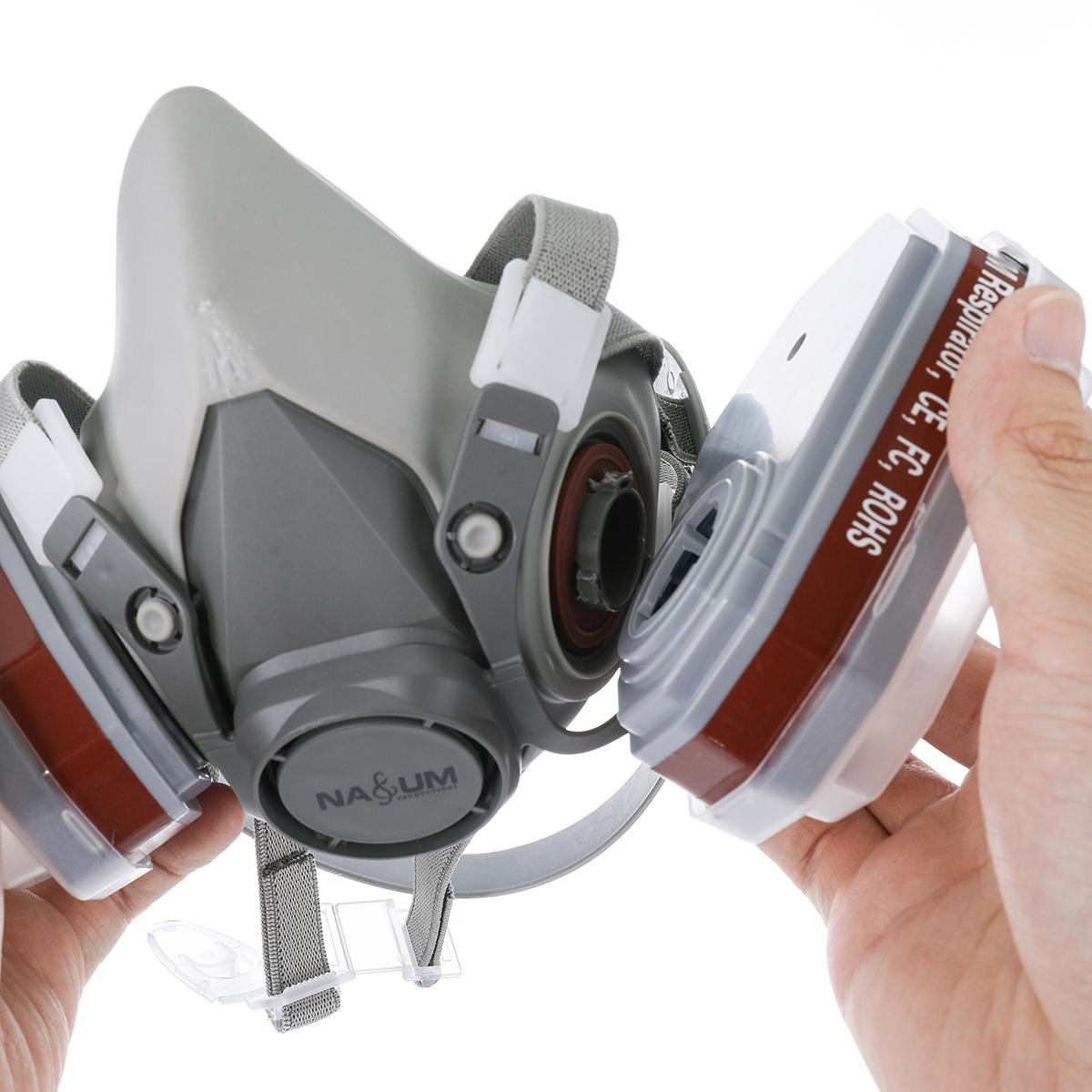 Double Layer Breathing Layer Gas Mask Painting Spraying Respirator Gas Mask Safety Work Filter Dust Mask