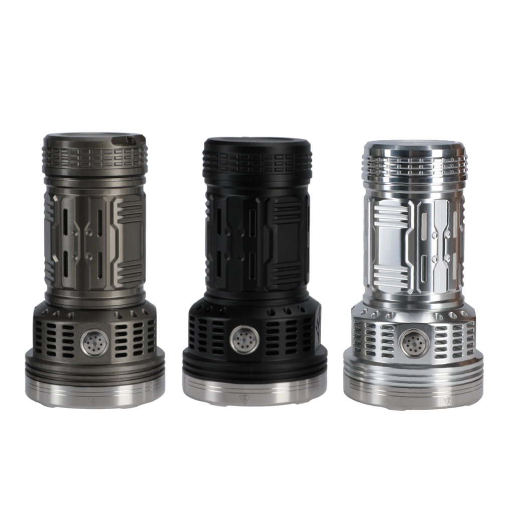 18x 21000LM 871M 190000CD Anduril UI Power Bank Flashlight High Performance LED Torch Super Bright Strong Spotlight