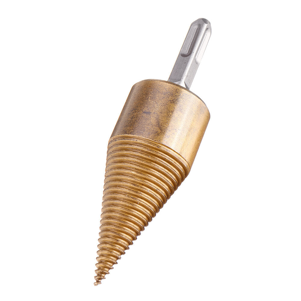 32/42mm Titanium Coated HSS Round/Square/Hexagonal Shank Firewood Drill Bit Splitter