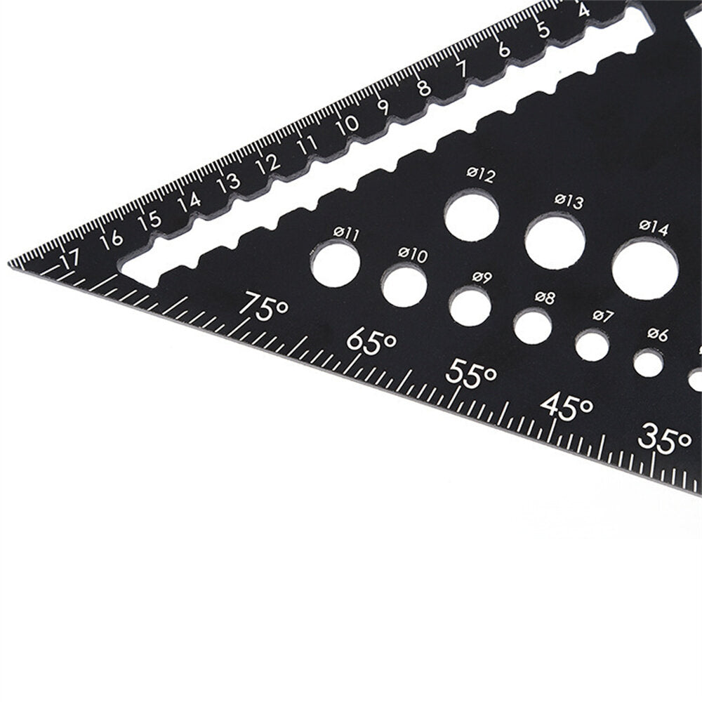 High Precision Aluminum Alloy Triangle Ruler, 1-100° Range, ±0.1mm Accuracy, Durable for Woodworking Projects