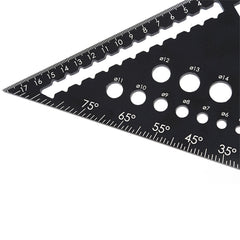 High Precision Aluminum Alloy Triangle Ruler, 1-100° Range, ±0.1mm Accuracy, Durable for Woodworking Projects
