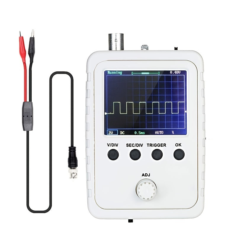 DSO Shell Oscilloscope with BNC-Clip Cable Probe and 2.4-inch Color TFT Display