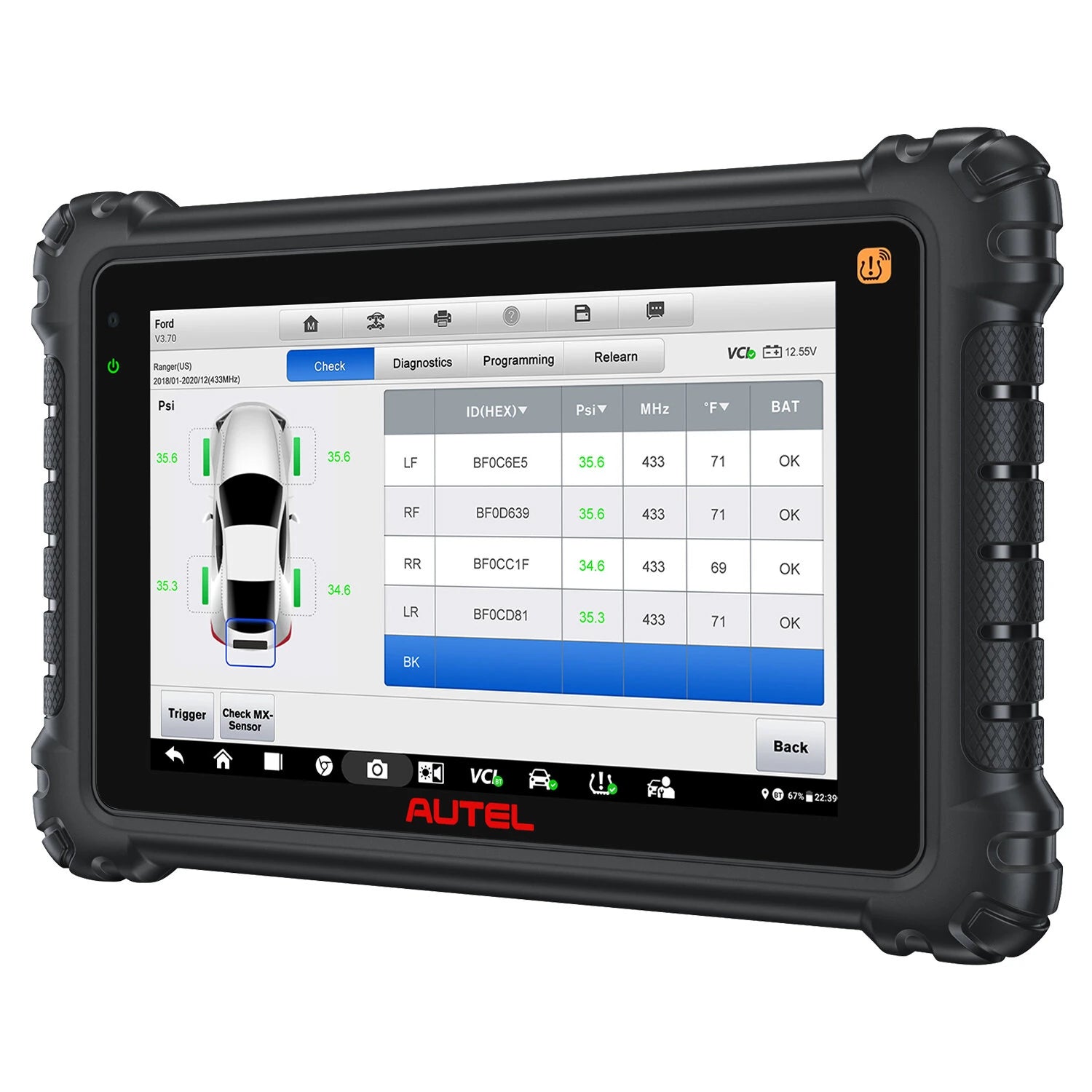 Diagnostic Tool 10 Android 8-Inch Screen 16MP Camera CAN FD DoIP TPMS Solution 3000+ Active Tests 36+ Reset Functions