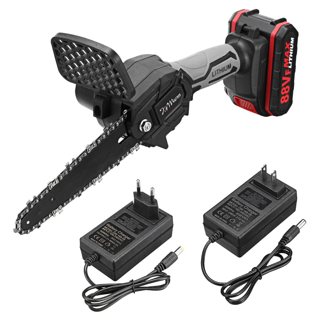 6" Portable Electric Pruning Saw Rechargeable Small Woodworking Electric Chain W/ 1/2 Battery
