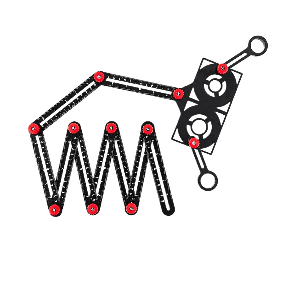 Universal Multi-Angle Measuring Ruler - Durable Aluminum Alloy, Accurate Laser-Etched Marks, Time-Saving Tool for Various Projects