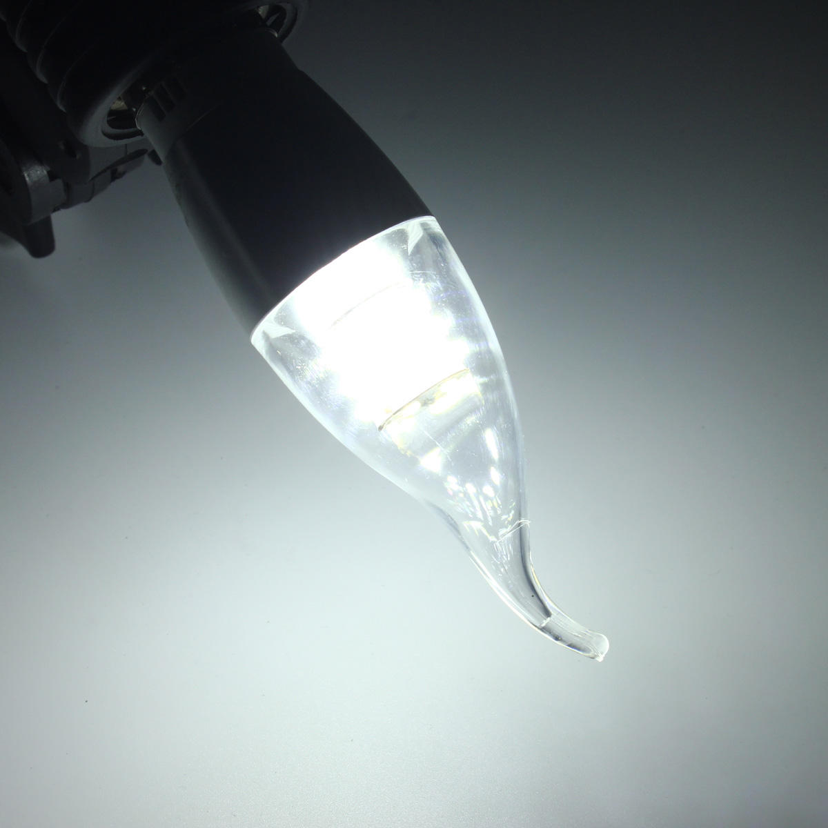 7W LED White Warm White Glass Candle Lamp Bulb Non-Dimmable AC 85-265V