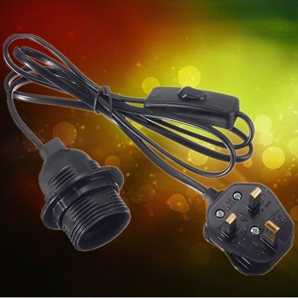 E27/E26 Edison ES Ceiling Light Holder Pendant Lamp Bulb Fitting Socket Switch Max Power AC 250V