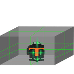 16 Lines 3D 360 Green Laser Level Self-Leveling Cross Line Horizontal LCD Tool