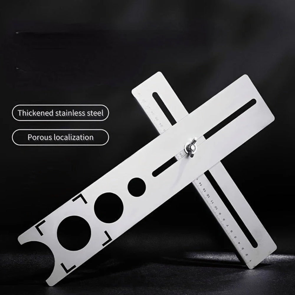 Portable Stainless Steel Ceramic Tile Hole Locator Punching Adjustable Tool