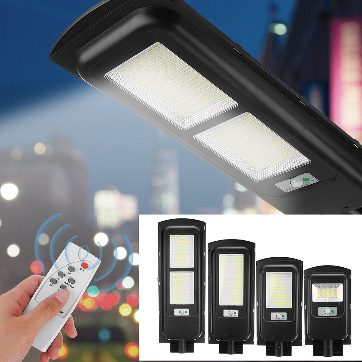 150/462/748/924 LED Solar Powered Street Light Solar Integrated Road Lighting Control + Solar Panel 6V/18W with Remote Control