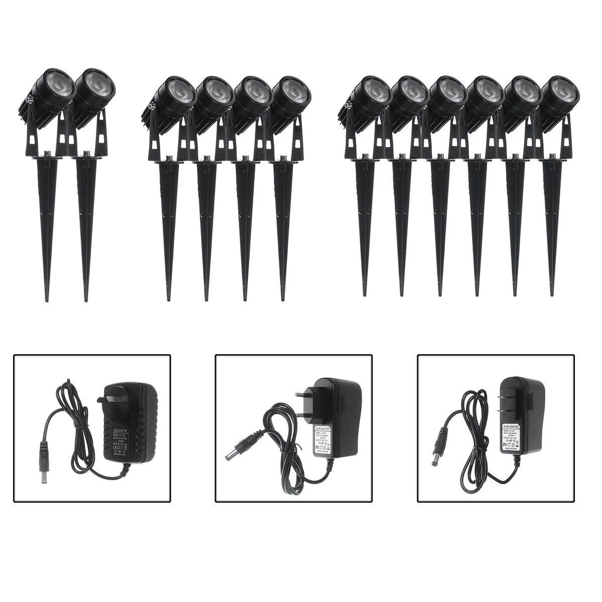 Warm White 2/4/6 PCS 12V LED LawnLights Spotlight Landscape Light Waterproof Outdoor Garden Pathway Yard