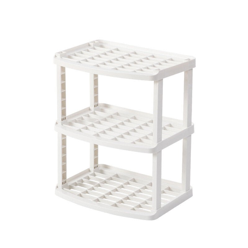 2/3Layer Kitchen Bathroom Shelf Plastic Storage Rack Storage Cabinet Desktop Shelf Cosmetic Storage