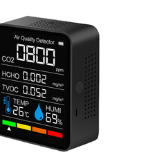 5-In-1 Bluetooth-Connected Carbon Dioxide Tester for Detecting TVOC Formaldehyde Concentrated Air Quality Temperature Humidity CO