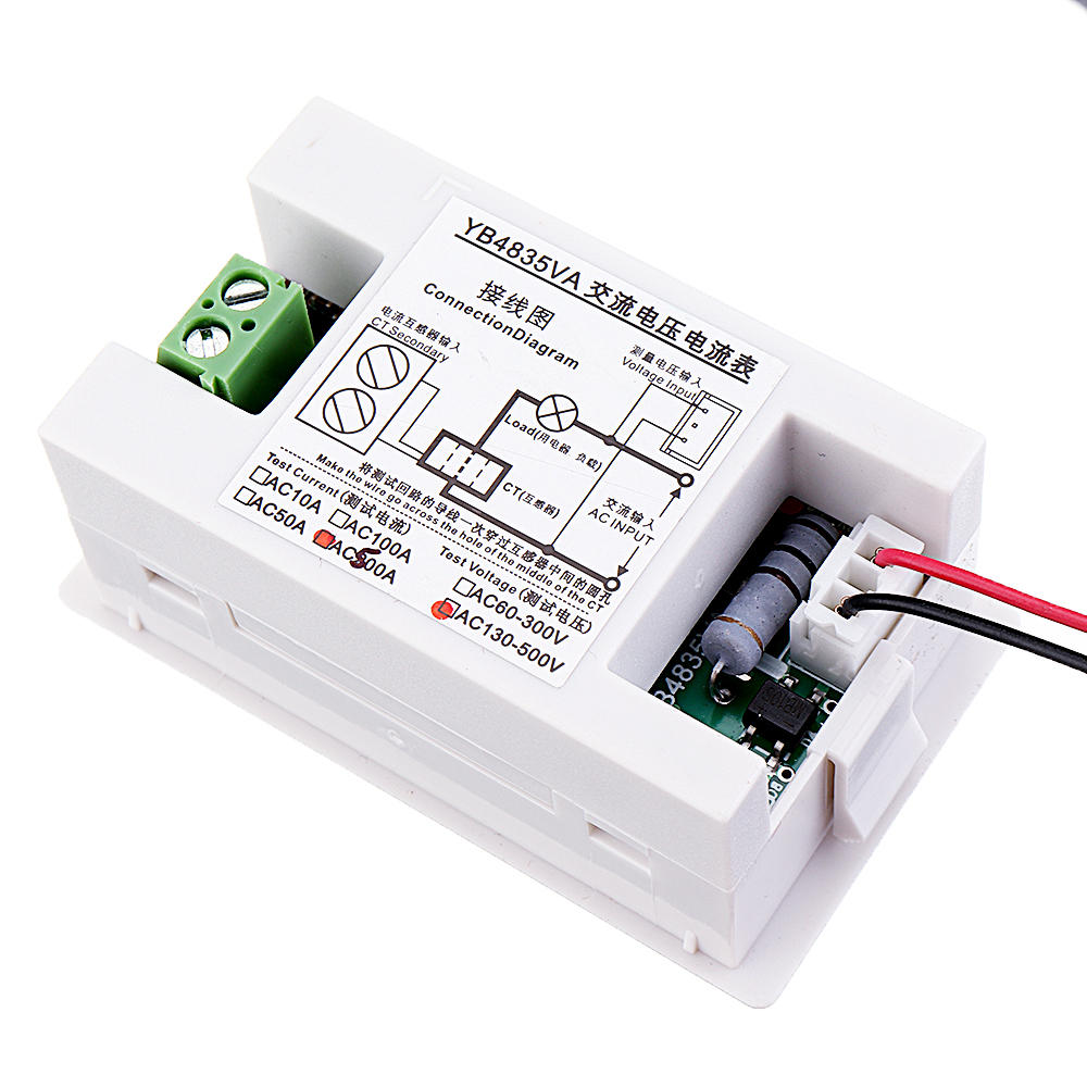 AC220V/500V 10-500A Three-phase Digital Display Voltmeter Ammeter LED Dual Display Meter