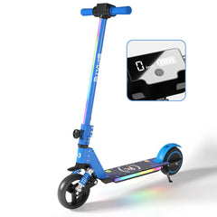 Kids Electric Scooter, 21.6V 2.5Ah, 130W Motor, Max Speed 14KM/H, 6.5in Folding Electric Scooter, 5-8KM Range, Max Load 70Kg Children Electric Scooter