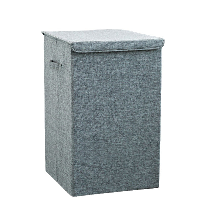 Storage Basket Lid Hamper Laundry Box Clothes Folding Toys Large Washing Bin Bag