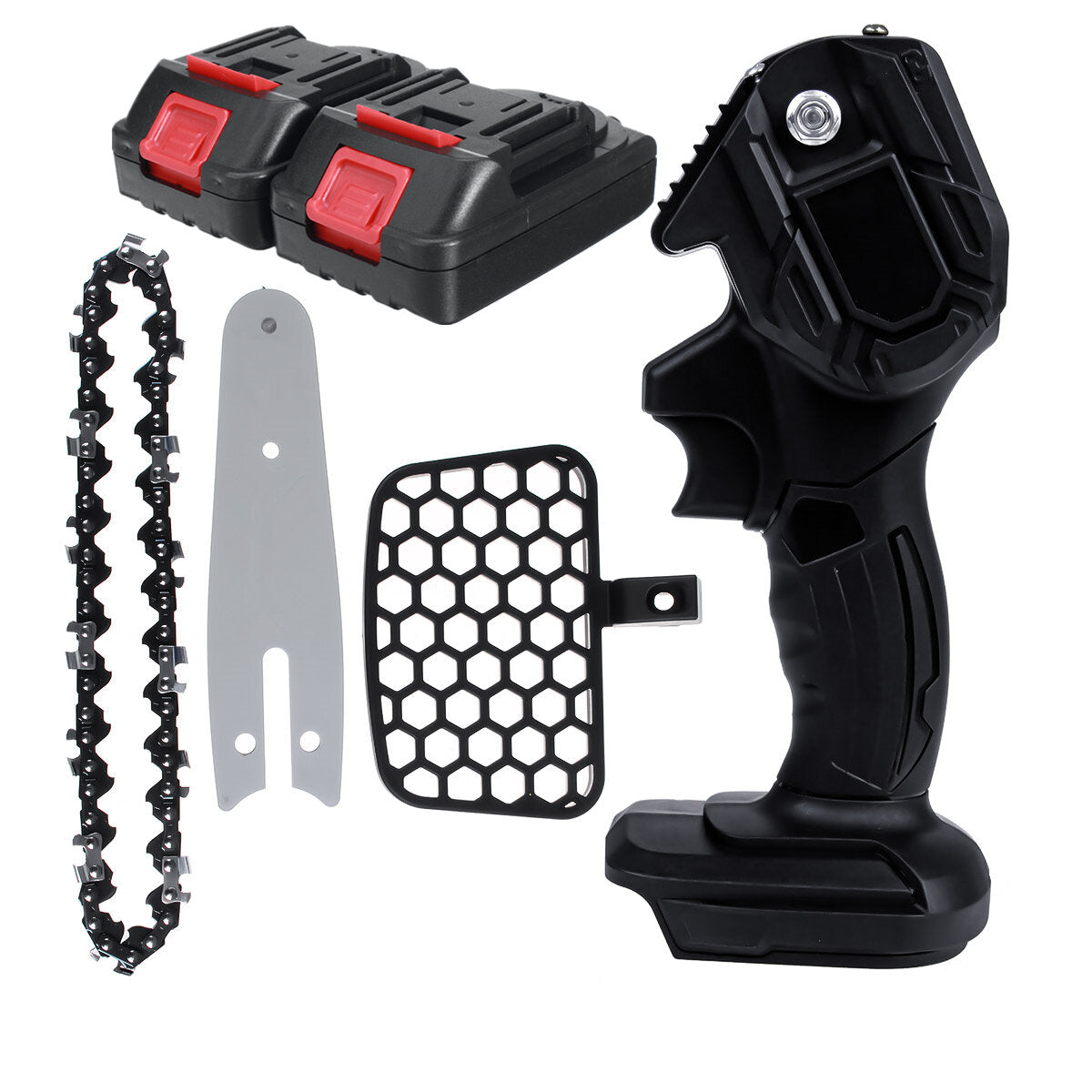 4 Inch Mini Cordless Electric Chain Saw Wood Cutter One-Hand Saws Woodworking Tool