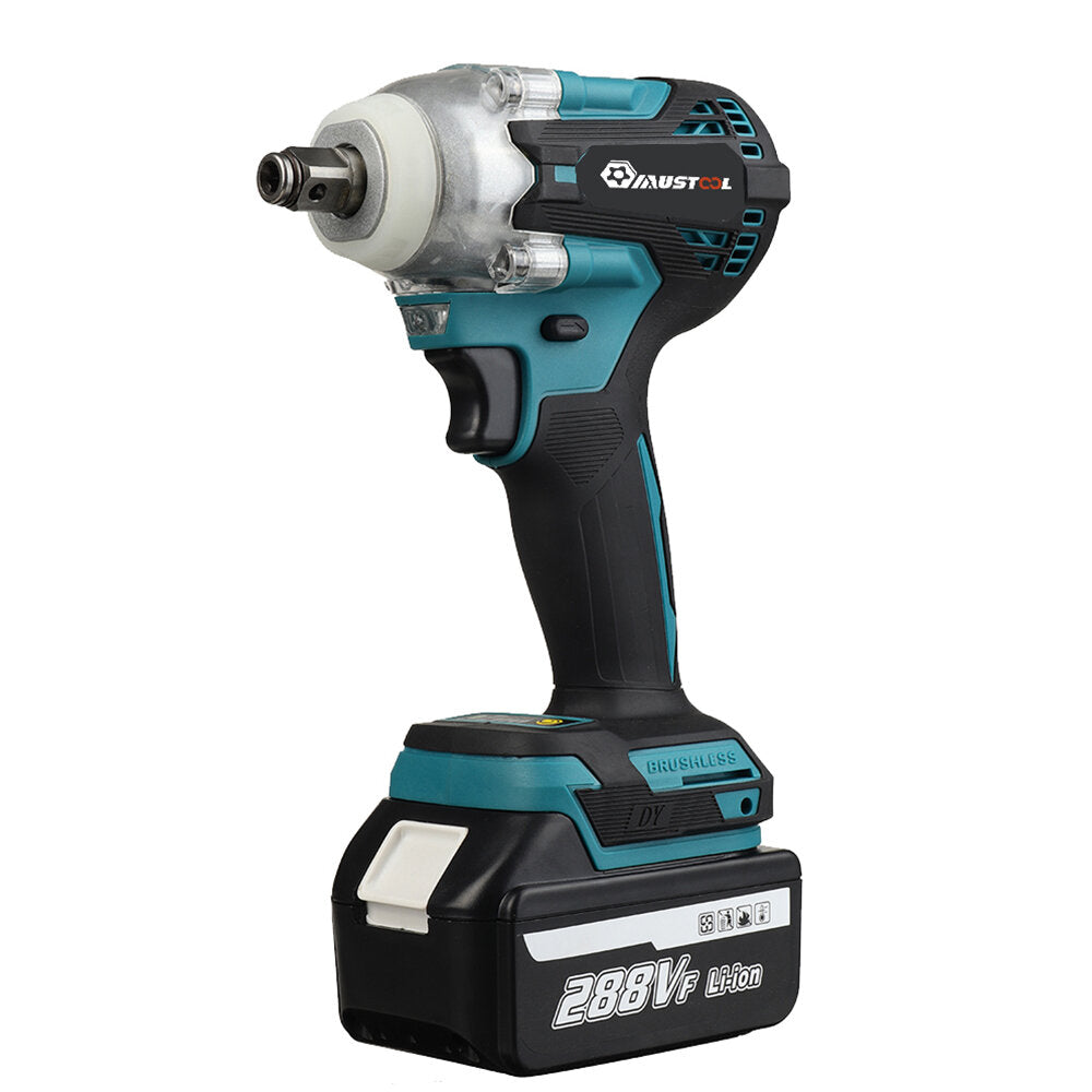 330N.m 1/2 Inch Powerful Electric Wrench 4 Gears Woodworking Tool for Construction Site Shelves