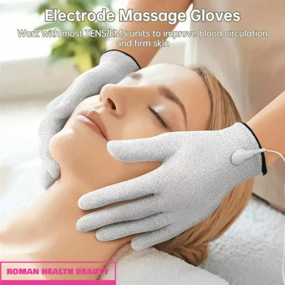 EMS Pulse Massage Gloves - Rechargeable Tens Massager with 4 Modes & 9 Intensity Levels for Physiotherapy