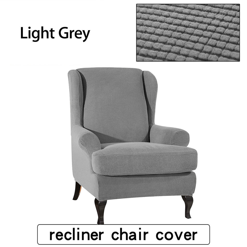 Elastic Fibre Armchair Wingback Wing Chair Covers Stretch SlipCover Protector