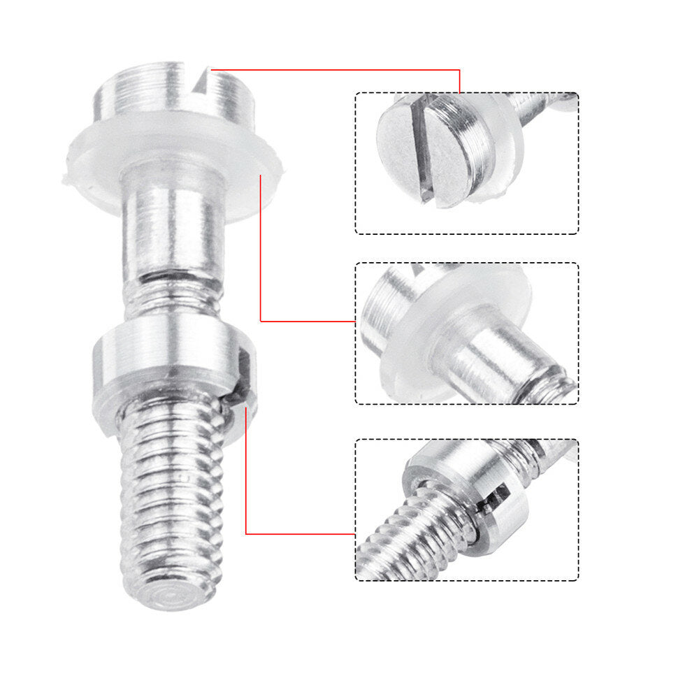 Aluminum Screw For Turntable Headshell Cartridge Mounting Pure Silver Part