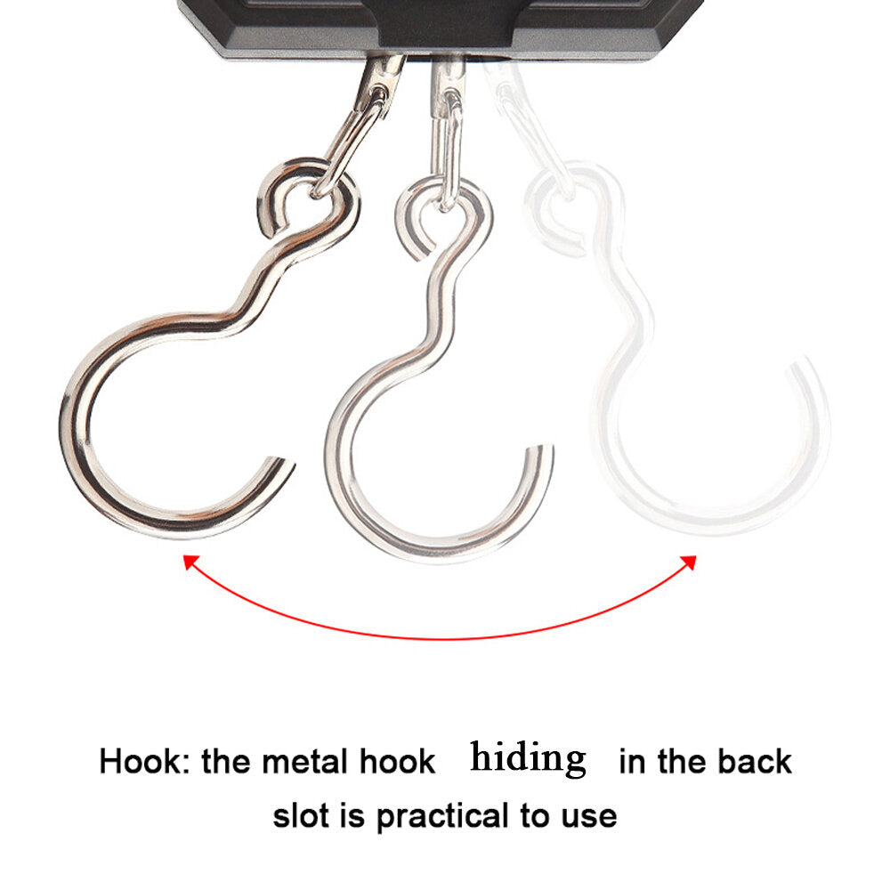 Portable 50Kg/10g LCD Digital Display Backlight Hanging Hook Scale Double Accuracy Fishing Travel Mini Electronic Weighing Express Scale