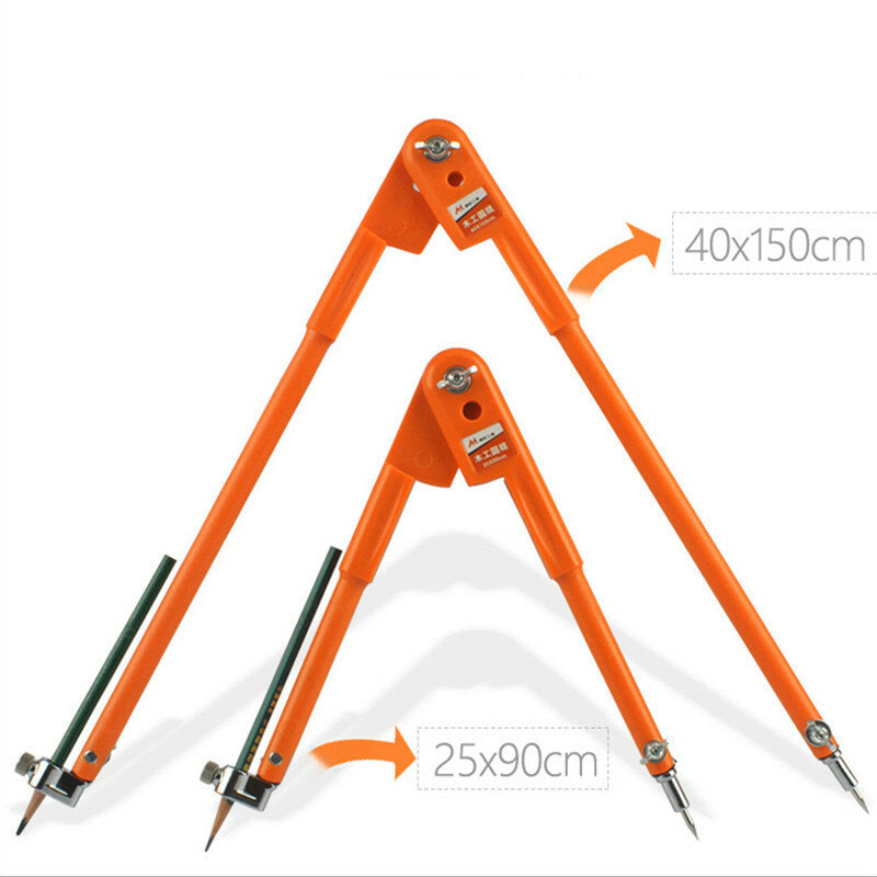 Professional Woodworking Compass Tool for Circles & Outlines, Adjustable Nib, Durable, Ideal for Students & Carpenters