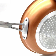 8/10/12 Inch Non Stick Copper Frying Pan Universal For Gas & Induction Cooker