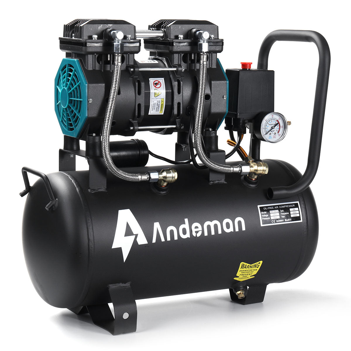 1200H-24 air compressor, oil-free, quiet, low-frequency 230V, 50HZ, 24L, 150W, custom model, high efficiency and low noise
