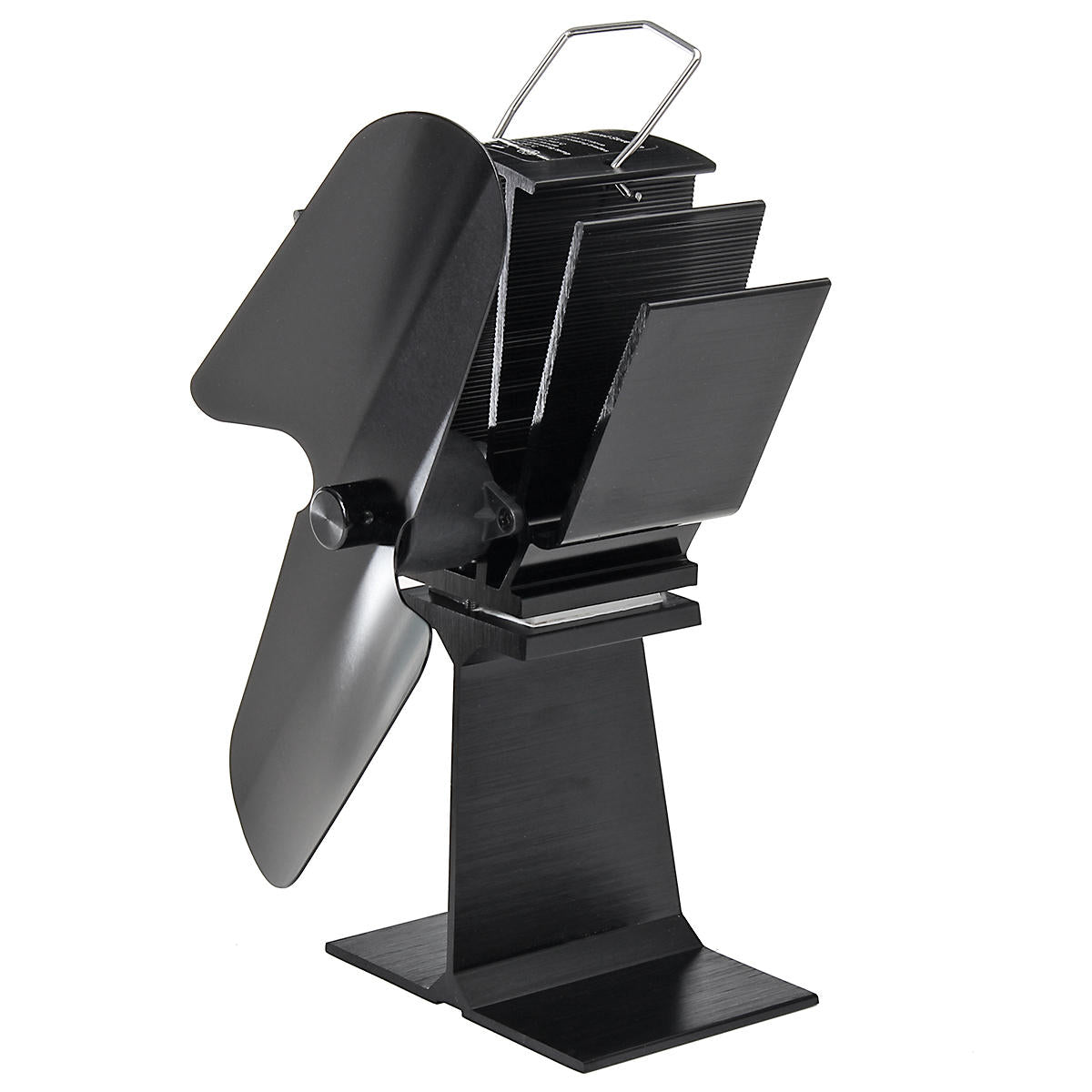 2 Blade Heat Powered Wood Stove Fan Silent Eco-Friendly Fireplace Fan for Wood Log Burner
