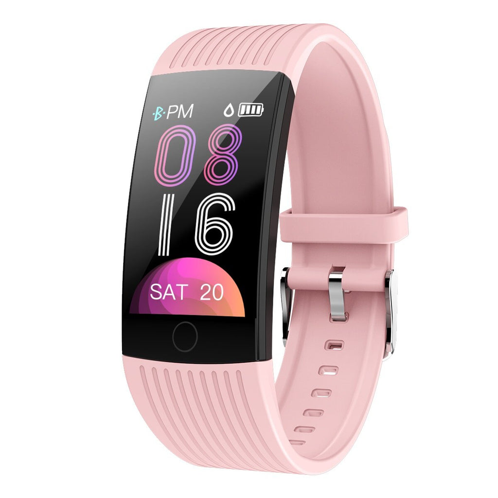 1.14 IPS Large Screen Heart Rate Blood Pressure Monitor Physiological Reminder Fitness Tracker IP68 Waterproof USB Charging Smart Watch