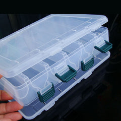 14 Grids M/L Double Sided Fishing Lure Storage Box Fishing Tackle Hooks Accessories Container Storage Case