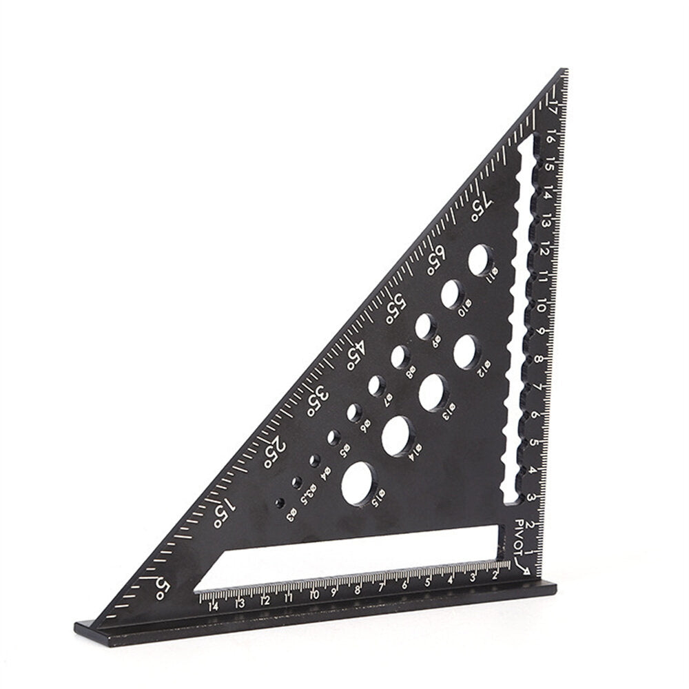 High Precision Aluminum Alloy Triangle Ruler, 1-100° Range, ±0.1mm Accuracy, Durable for Woodworking Projects