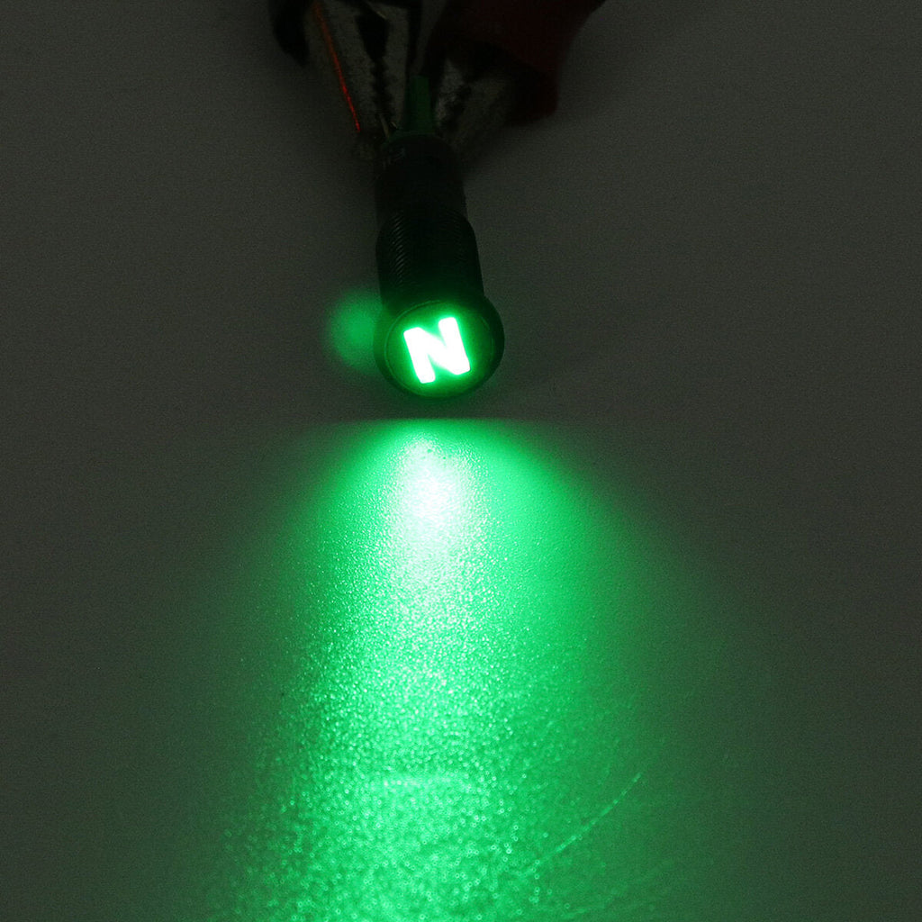 14MM LED Dashboard Warning Signal Light Van Dash Panel Indicator Lamp 12/24/36V