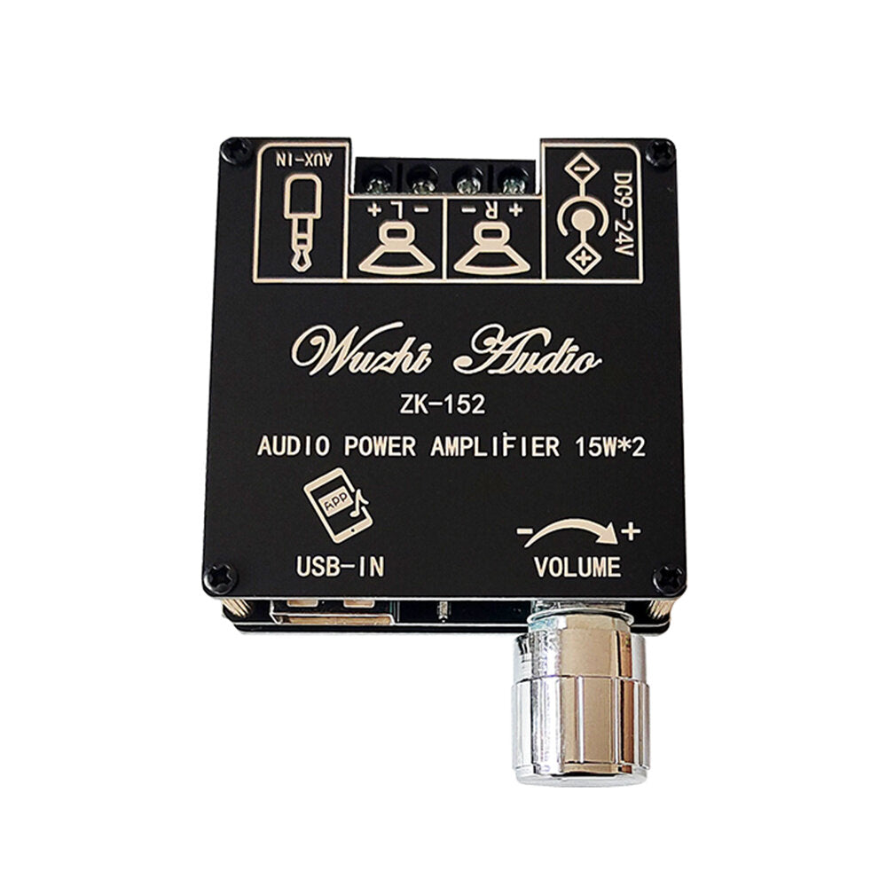 Bluetooth 5.1 Audio Digital Power Amplifier Board Module 2.0 Stereo Dual Channel 15W+15W