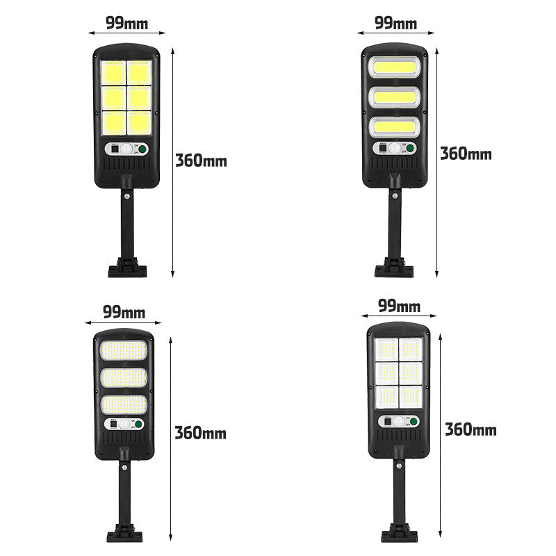 Waterproof LED COB Solar Street Light PIR Motion Sensor Wall Lamp Outdoor Remote