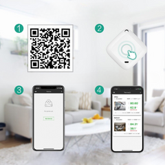 Wireless Thermometer Hygrometer Sensor Data Logger Digital C/F Indoor Outdoor Bluetooth Temperature Humidity Meter Alarm