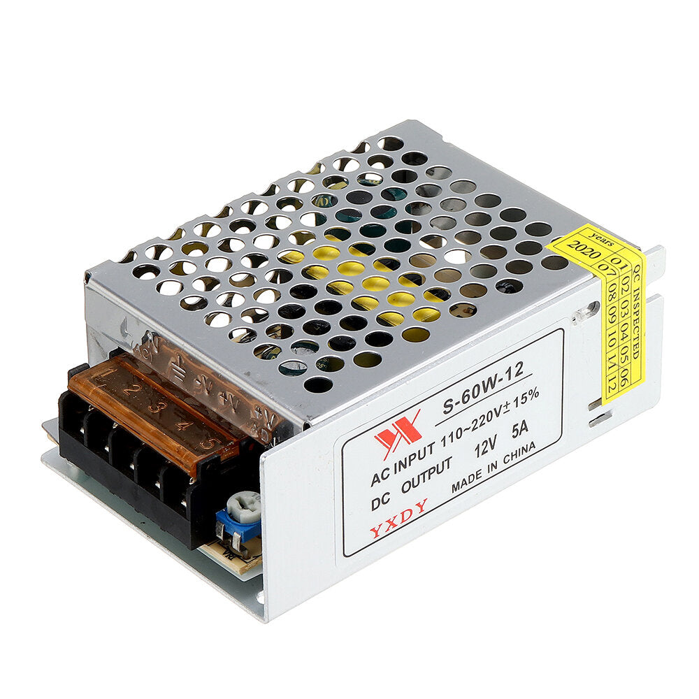 1pcs Geekcreit AC 100-240V to DC 12V 5A 60W Switching Power Supply Module Driver Adapter LED Strip Light