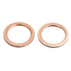 2PCS Exhaust Pipe Muffler Gaskets for Yamaha Rhino 660 YXR660F4X4 2004-2007