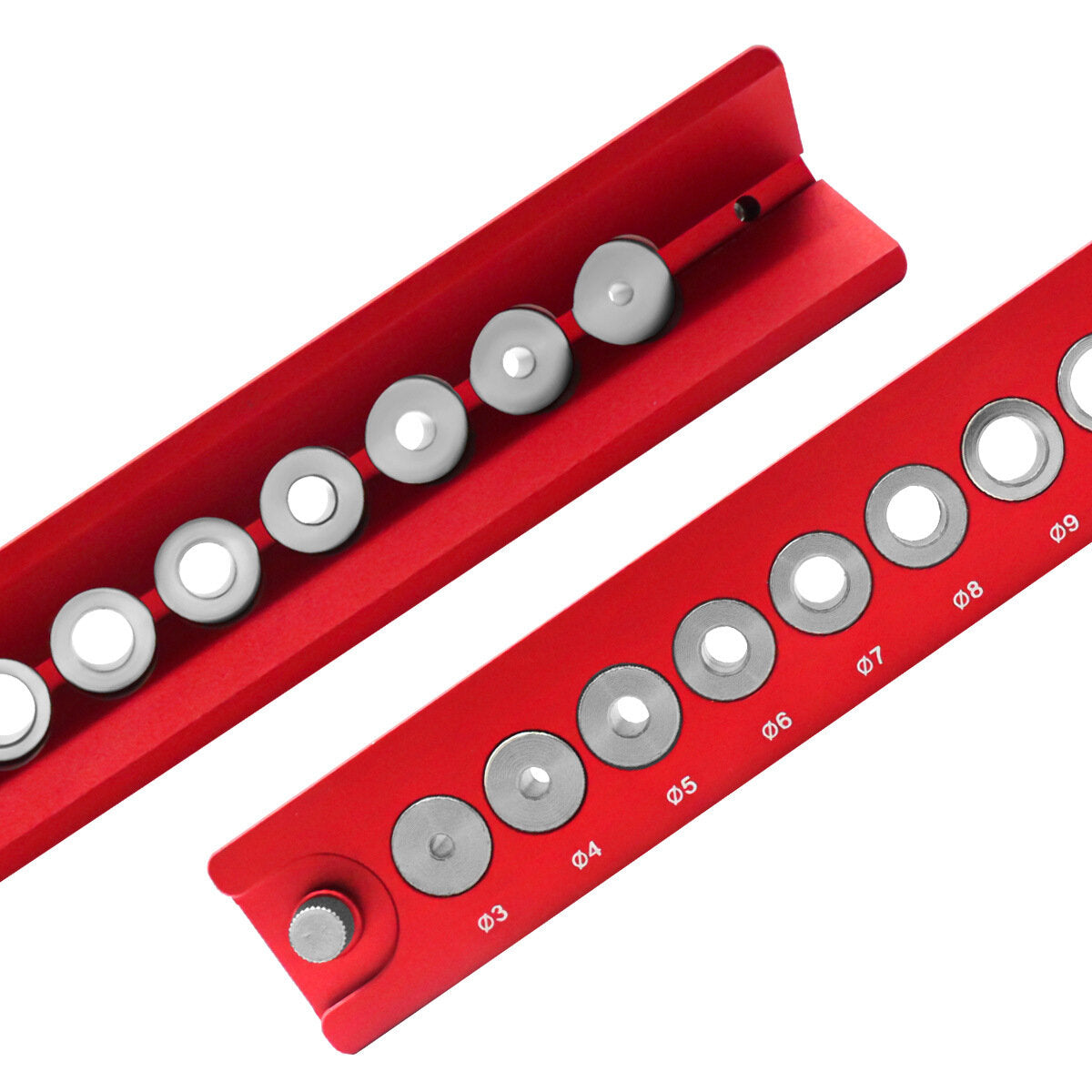 High-Precision Woodworking Hole Positioner with 45° Drilling, Laser-Engraved Scales, Durable Aluminum Alloy, 3-12mm Range