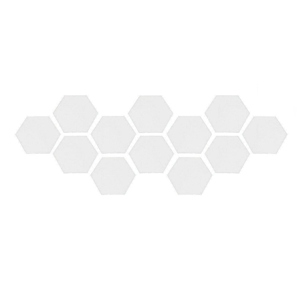 12PCS 3D Mirror Hexagon Vinyl DIY Removable Wall Sticker Art Decal Home Decor