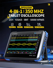 4-IN-1 350MHz 1GSPS Tablet Oscilloscope Signal Generator Spectrum Analyzer Frequency Response Analyzer