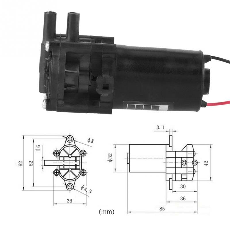 DC12V 0.6A Mini Plastic High Efficiency Low Pressure Self-priming Gear Water Pump Tool
