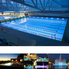 3000LM 30W 12V LED RGB Swimming Pool Light Multi-Color Underwater Remote Control Bright Light Swimming Pool Searchlight